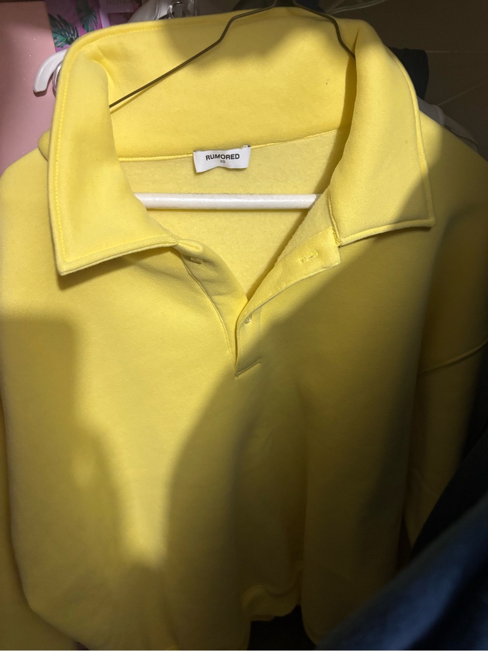 Rumored Yellow Women’s Polo Sweatshirt